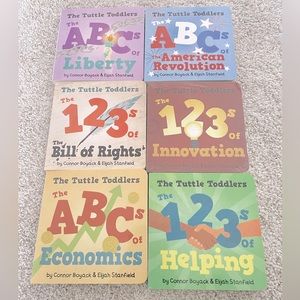 Tuttle Toddler ABC 123 set of 6 board books preschool gift NEW